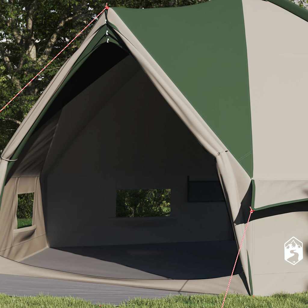 vidaXL Namiot Teepee dla 10 osób Zielony i Biały 567 x 470 x 242 cm