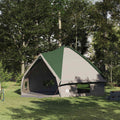 vidaXL Namiot Teepee dla 10 osób Zielony i Biały 567 x 470 x 242 cm
