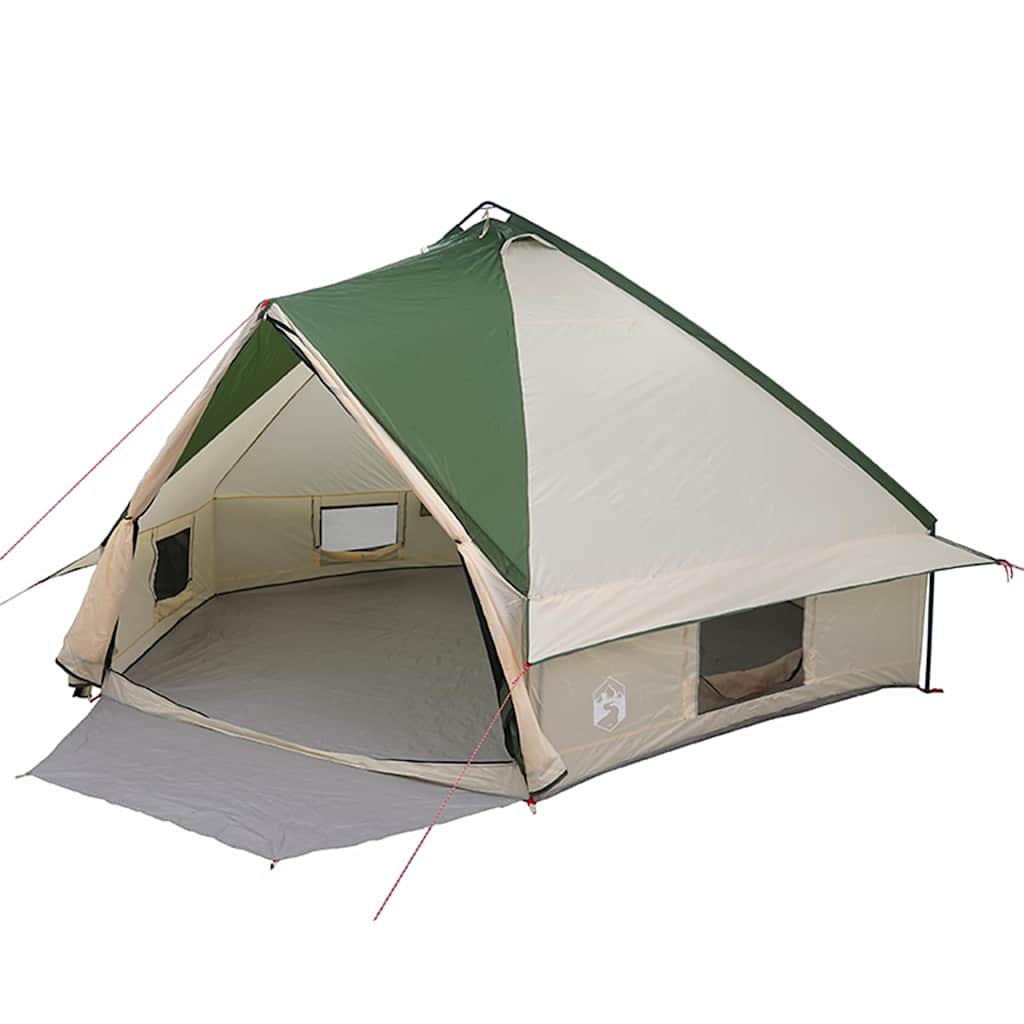 vidaXL Namiot Teepee dla 10 osób Zielony i Biały 567 x 470 x 242 cm