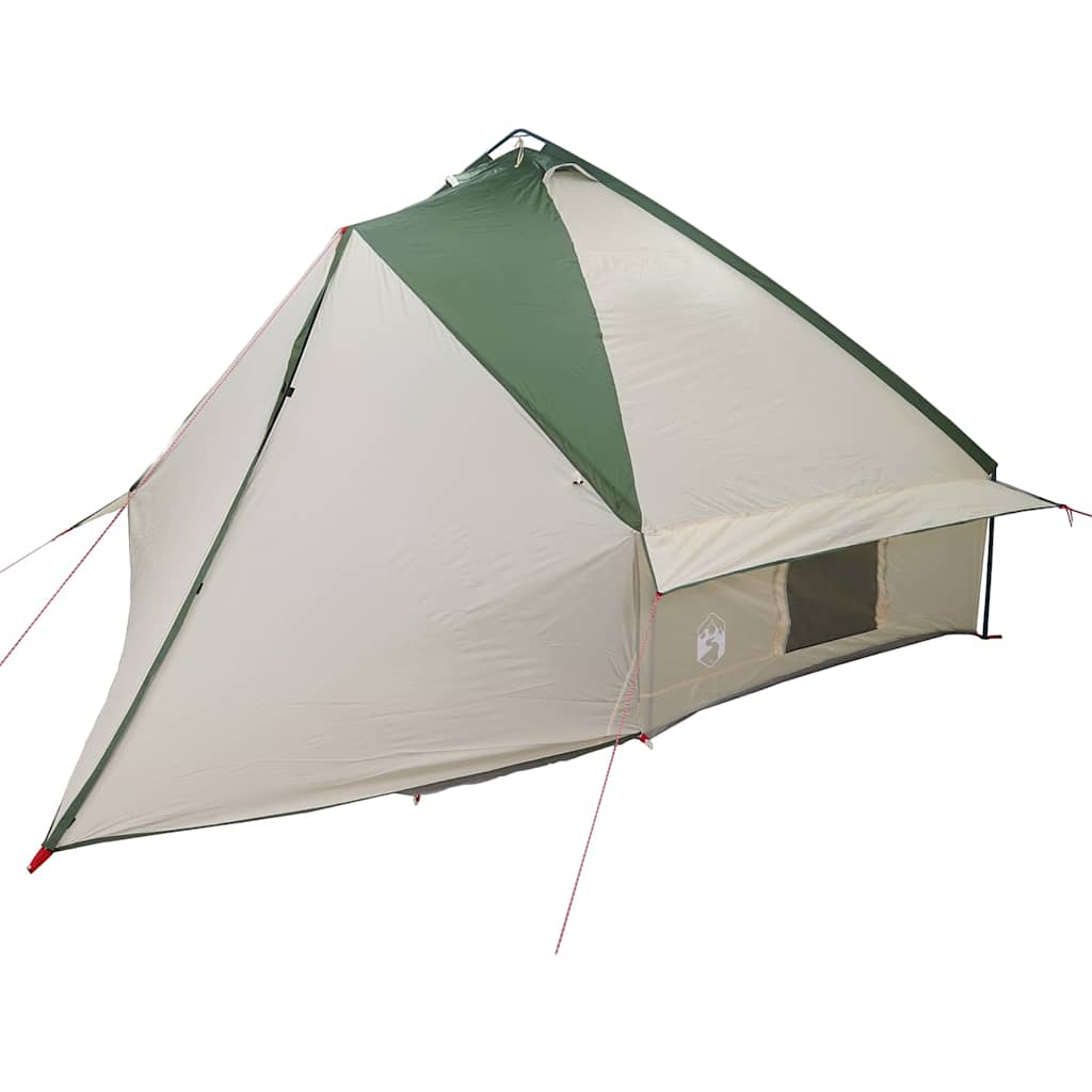 vidaXL Namiot Teepee dla 10 osób Zielony i Biały 567 x 470 x 242 cm