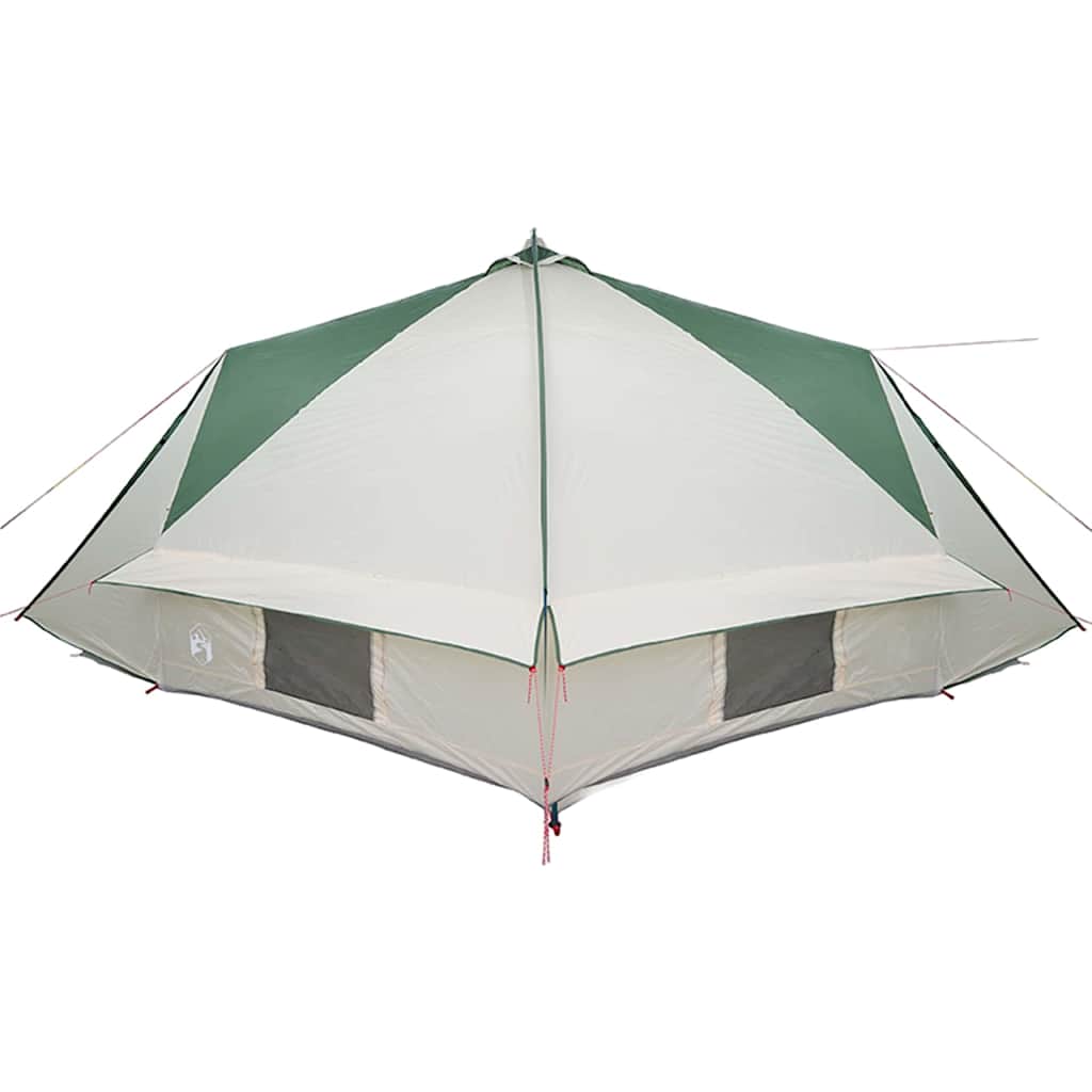 vidaXL Namiot Teepee dla 10 osób Zielony i Biały 567 x 470 x 242 cm