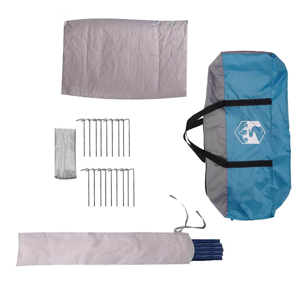 vidaXL Namiot Teepee dla 10 osób Niebieski i szary 567 x 470 x 242 cm