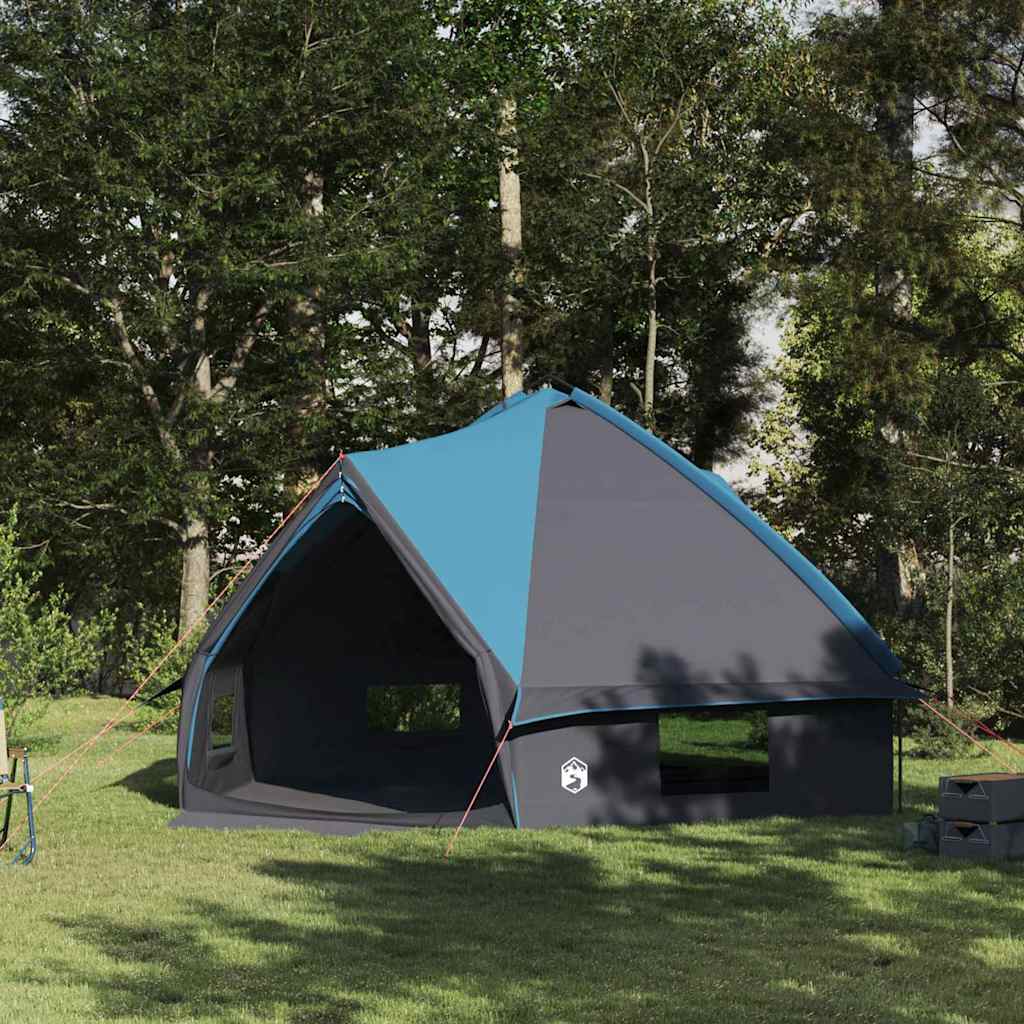 vidaXL Namiot Teepee dla 10 osób Niebieski i szary 567 x 470 x 242 cm