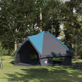 vidaXL Namiot Teepee dla 10 osób Niebieski i szary 567 x 470 x 242 cm