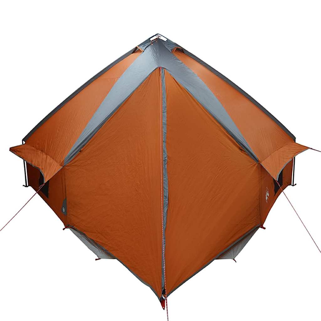 vidaXL Namiot Teepee dla 10 osób z dachem Szary i pomarańczowy