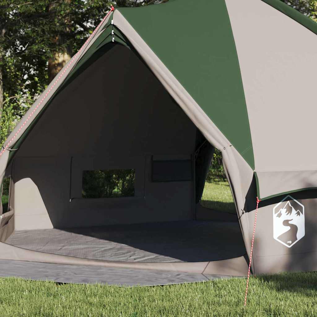 vidaXL Namiot Teepee dla 8 osób Zielony i Biały 490 x 410 x 210 cm