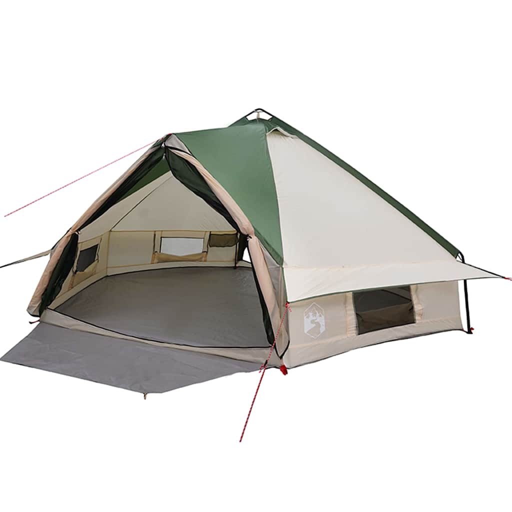vidaXL Namiot Teepee dla 8 osób Zielony i Biały 490 x 410 x 210 cm