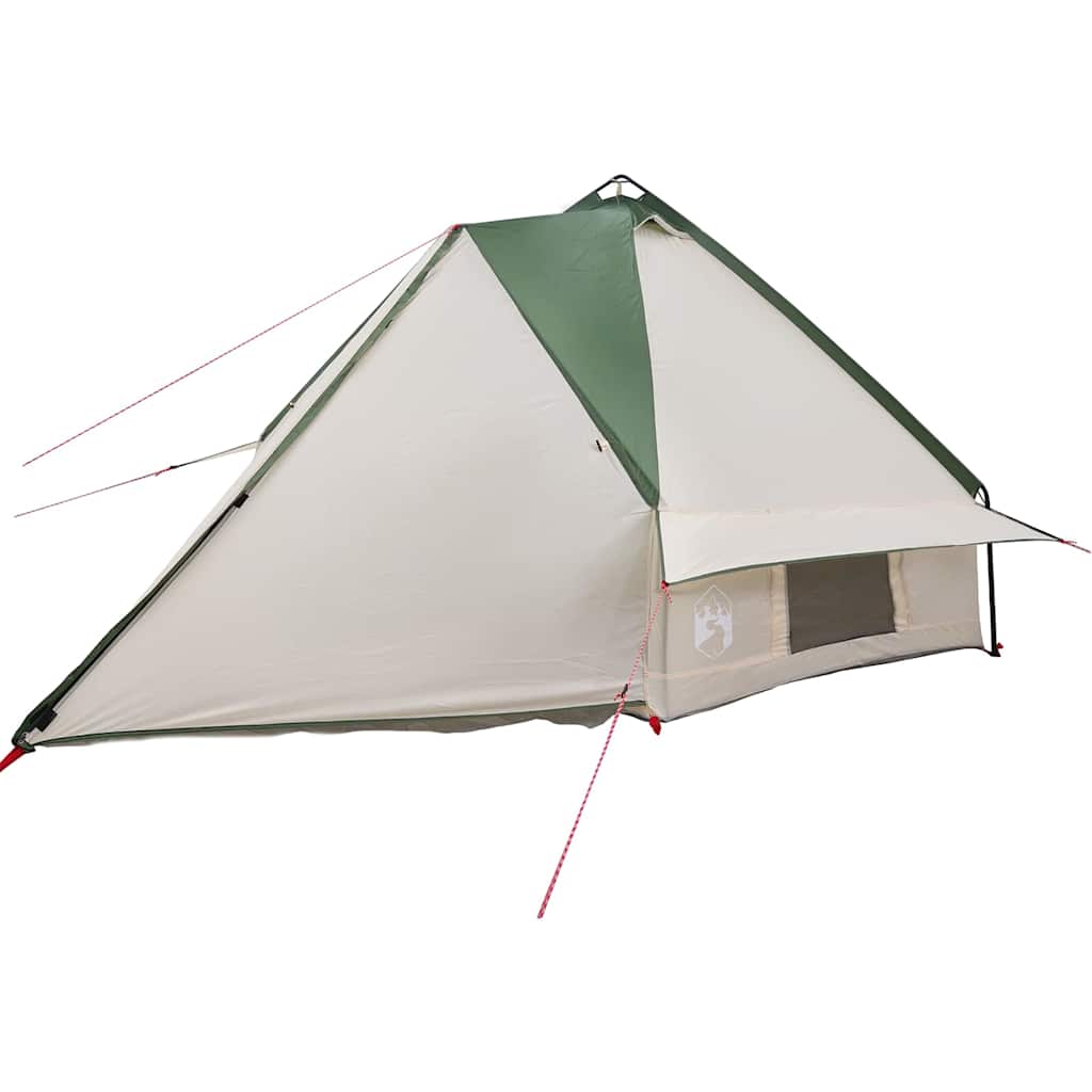 vidaXL Namiot Teepee dla 8 osób Zielony i Biały 490 x 410 x 210 cm