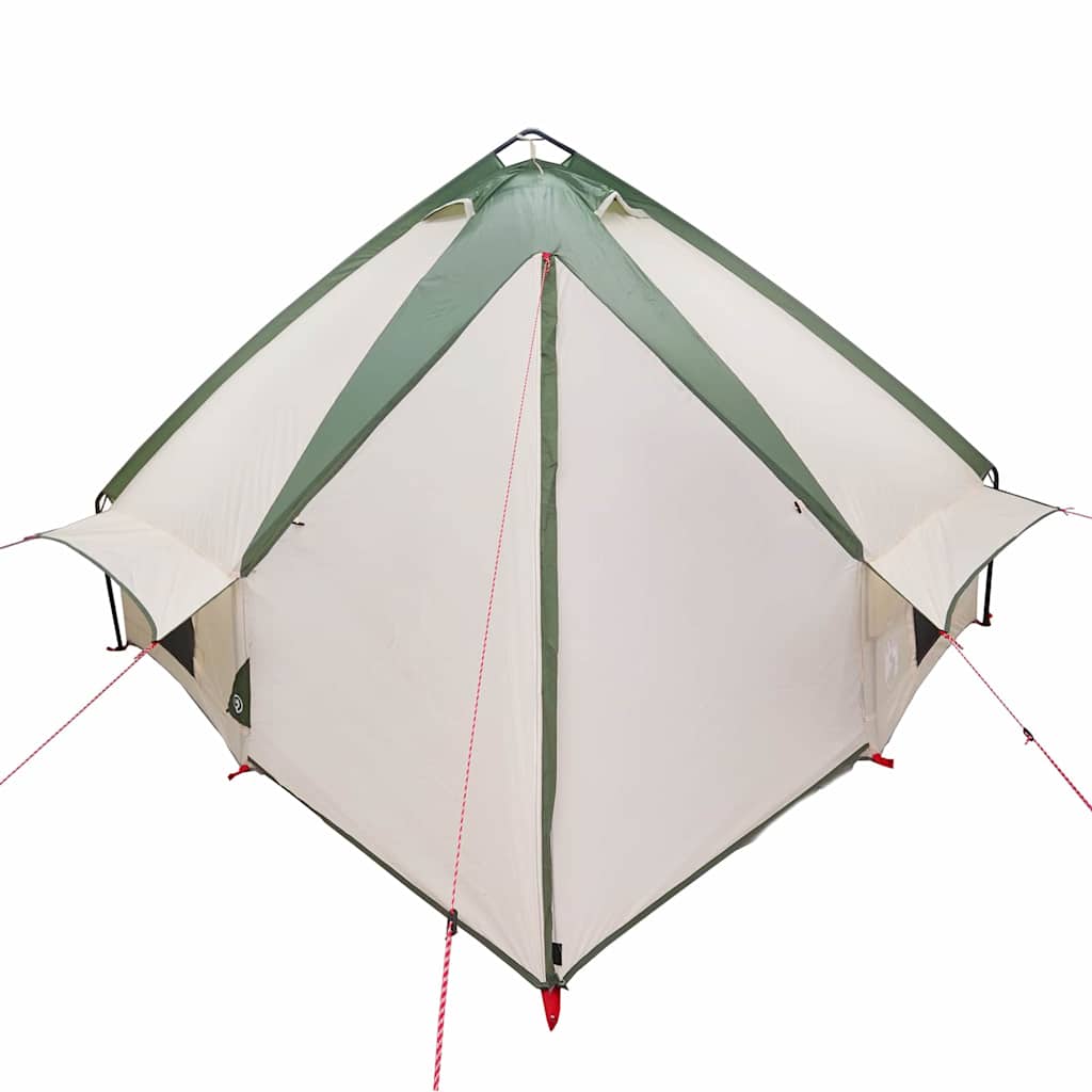 vidaXL Namiot Teepee dla 8 osób Zielony i Biały 490 x 410 x 210 cm