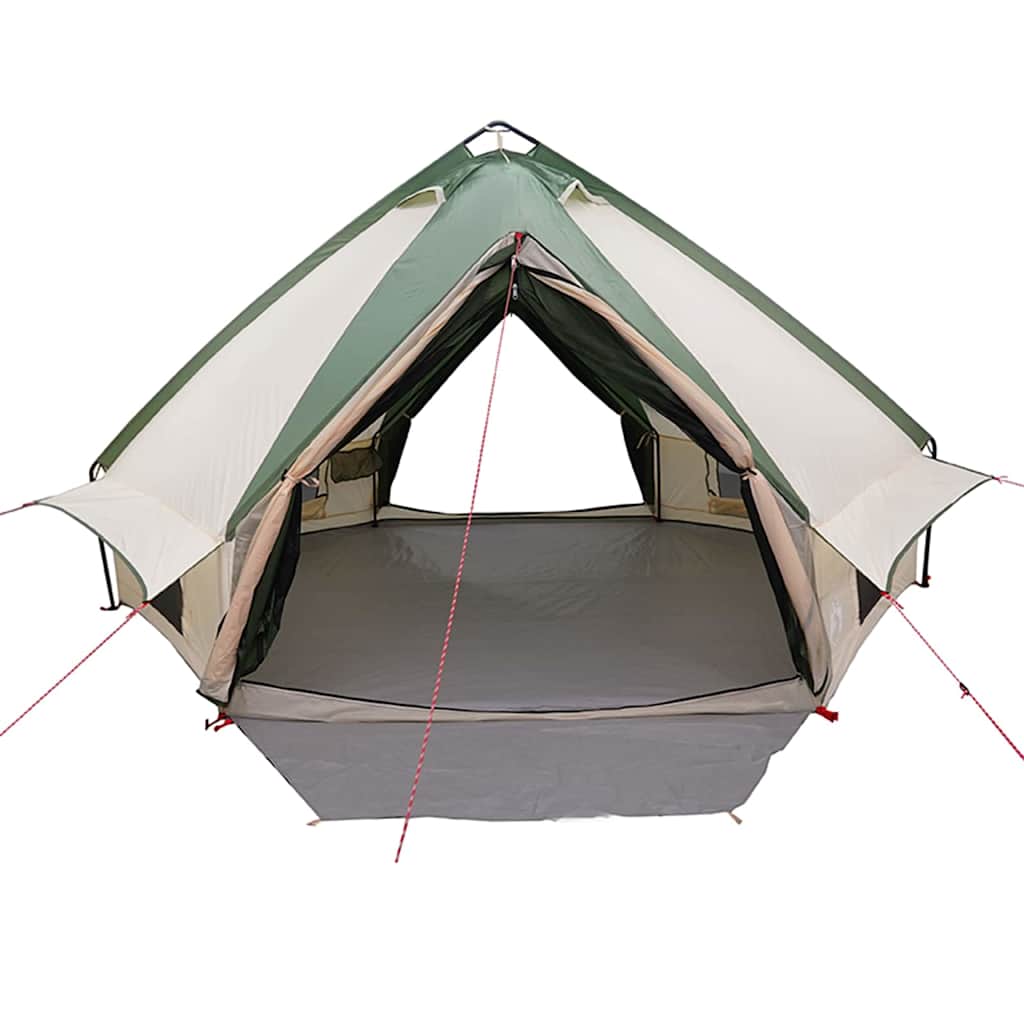 vidaXL Namiot Teepee dla 8 osób Zielony i Biały 490 x 410 x 210 cm