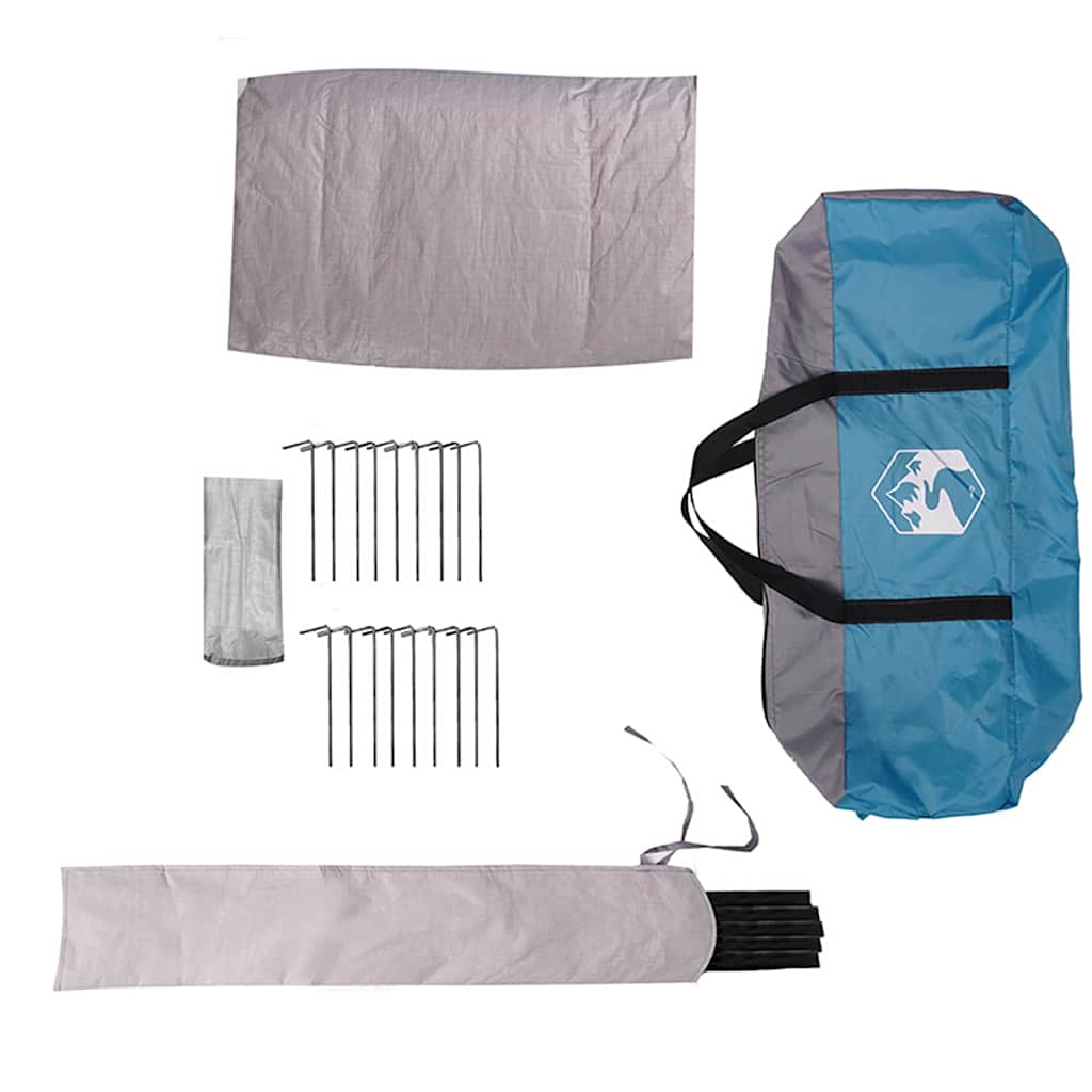 vidaXL Namiot Teepee dla 8 osób Niebieski i szary 490 x 410 x 210 cm