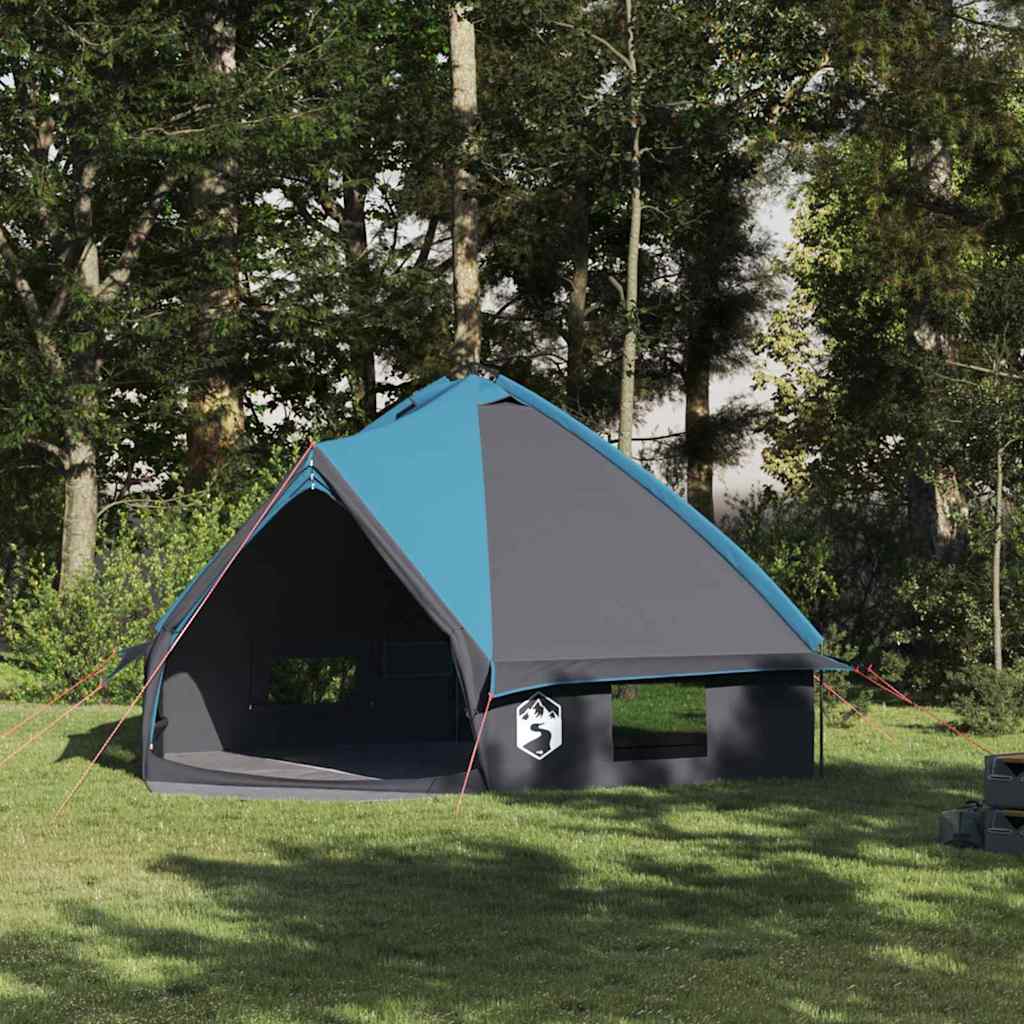 vidaXL Namiot Teepee dla 8 osób Niebieski i szary 490 x 410 x 210 cm