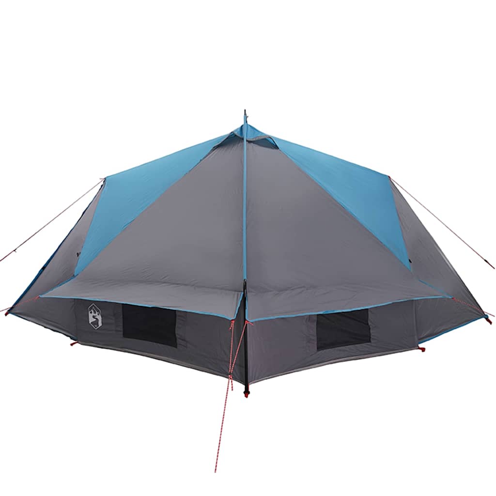 vidaXL Namiot Teepee dla 8 osób Niebieski i szary 490 x 410 x 210 cm