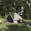 vidaXL Namiot tipi dla 6 osób Zielony i Biały 431 x 366 x 185 cm