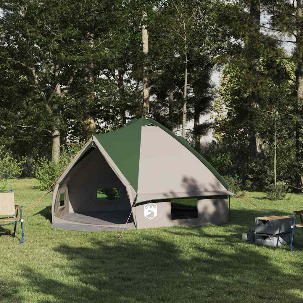 vidaXL Namiot tipi dla 6 osób Zielony i Biały 431 x 366 x 185 cm