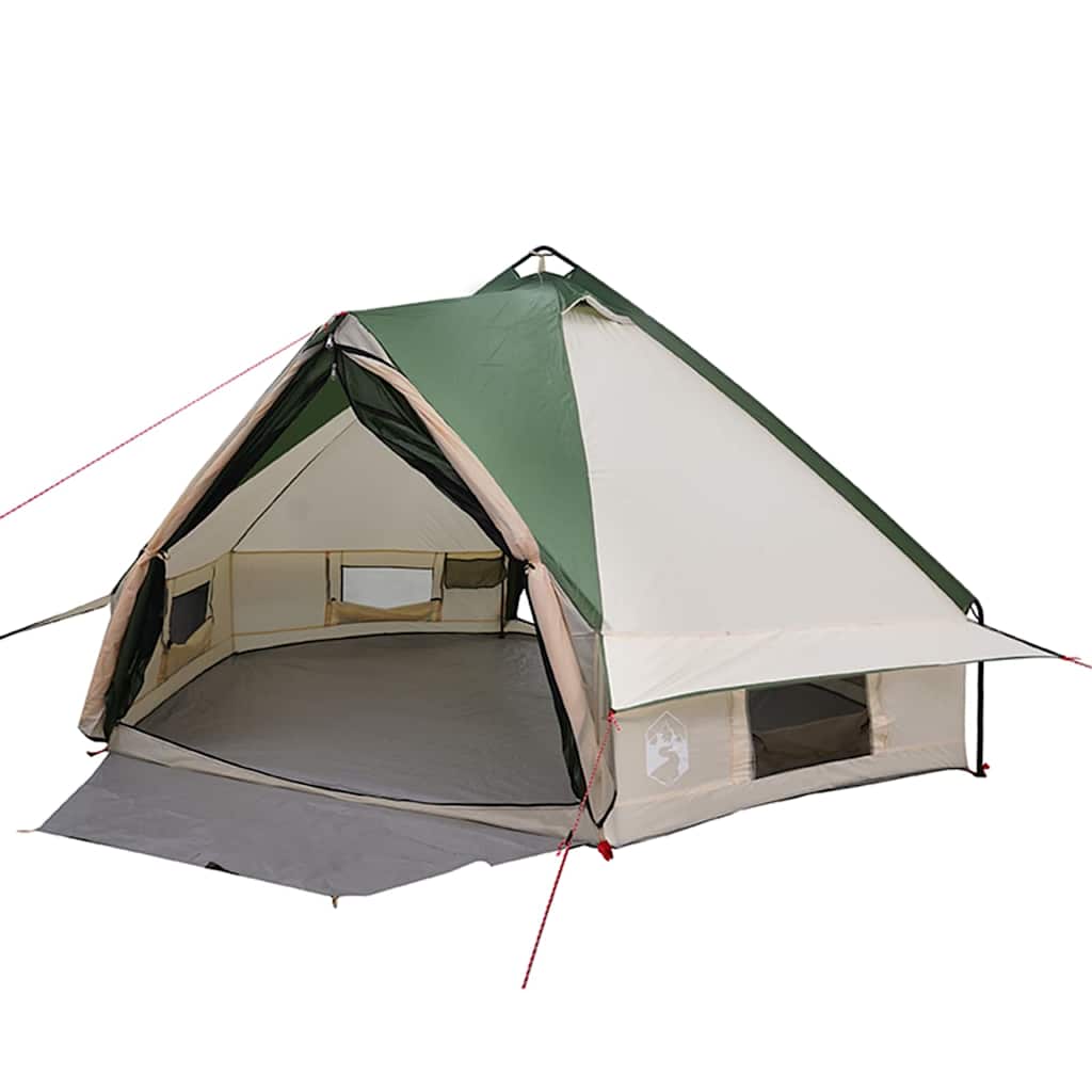 vidaXL Namiot tipi dla 6 osób Zielony i Biały 431 x 366 x 185 cm