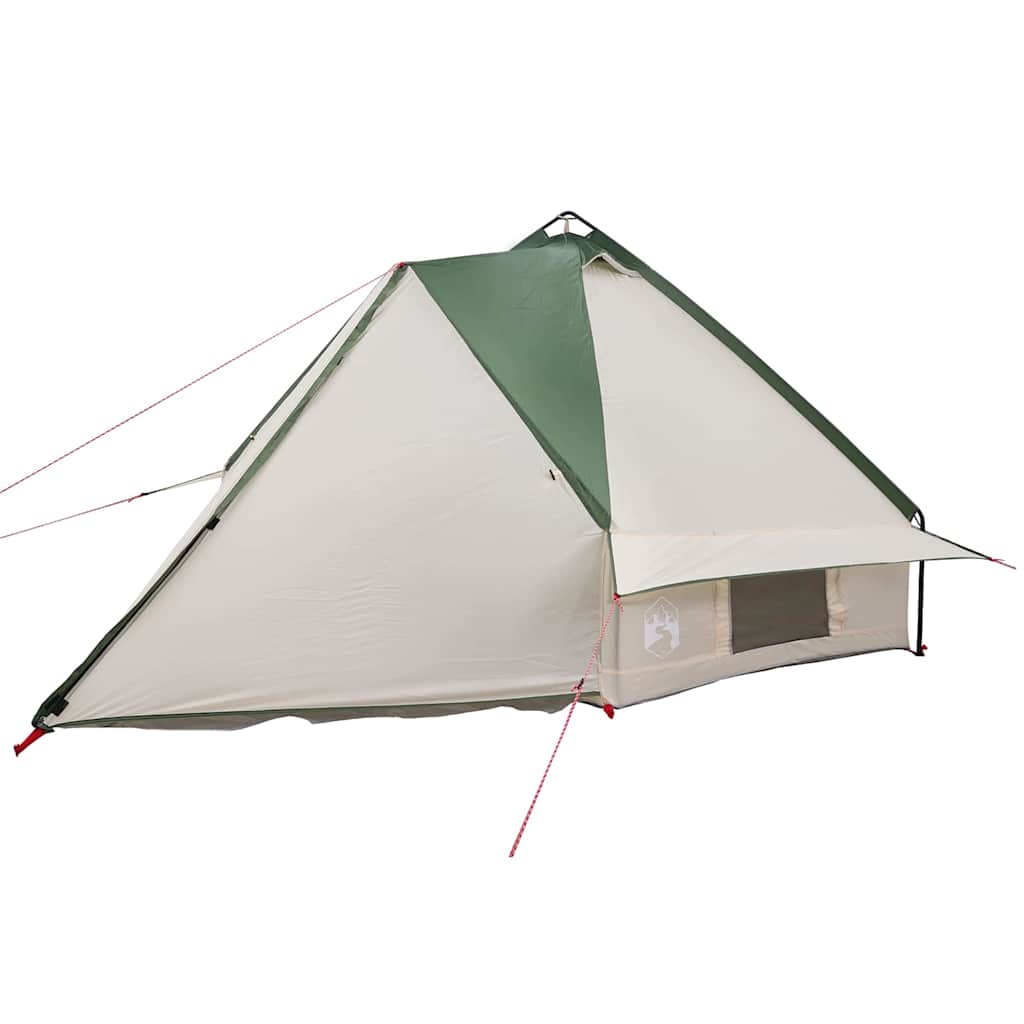 vidaXL Namiot tipi dla 6 osób Zielony i Biały 431 x 366 x 185 cm