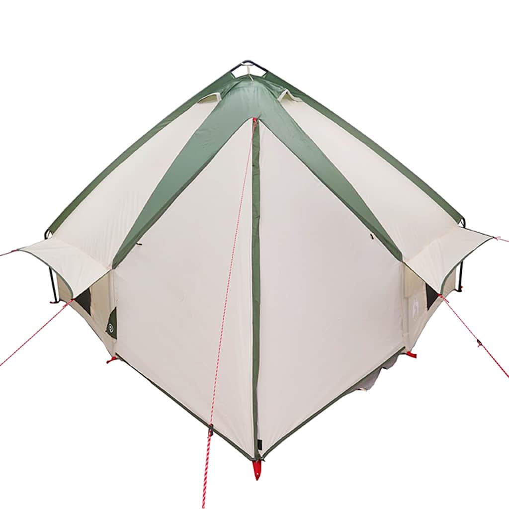 vidaXL Namiot tipi dla 6 osób Zielony i Biały 431 x 366 x 185 cm