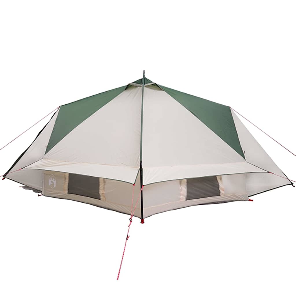 vidaXL Namiot tipi dla 6 osób Zielony i Biały 431 x 366 x 185 cm