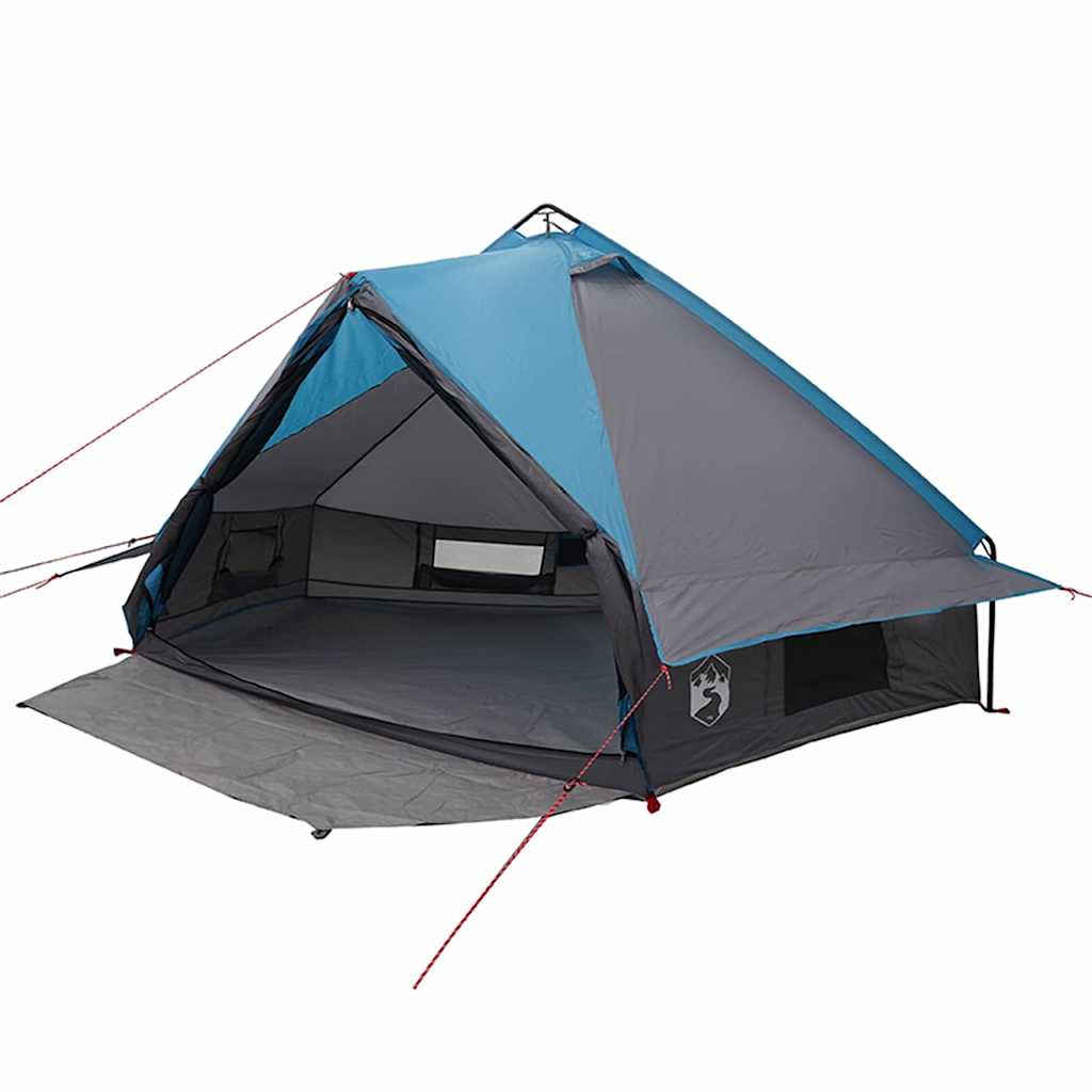 vidaXL Namiot tipi dla 6 osób Niebieski i szary 431 x 366 x 185 cm
