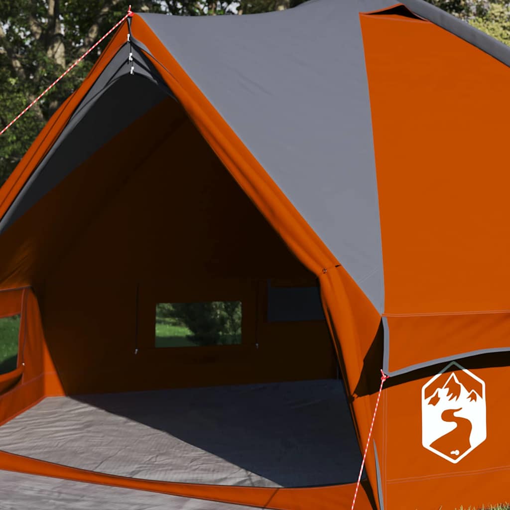 vidaXL Namiot tipi dla 6 osób Szary i pomarańczowy 431 x 366 x 185 cm