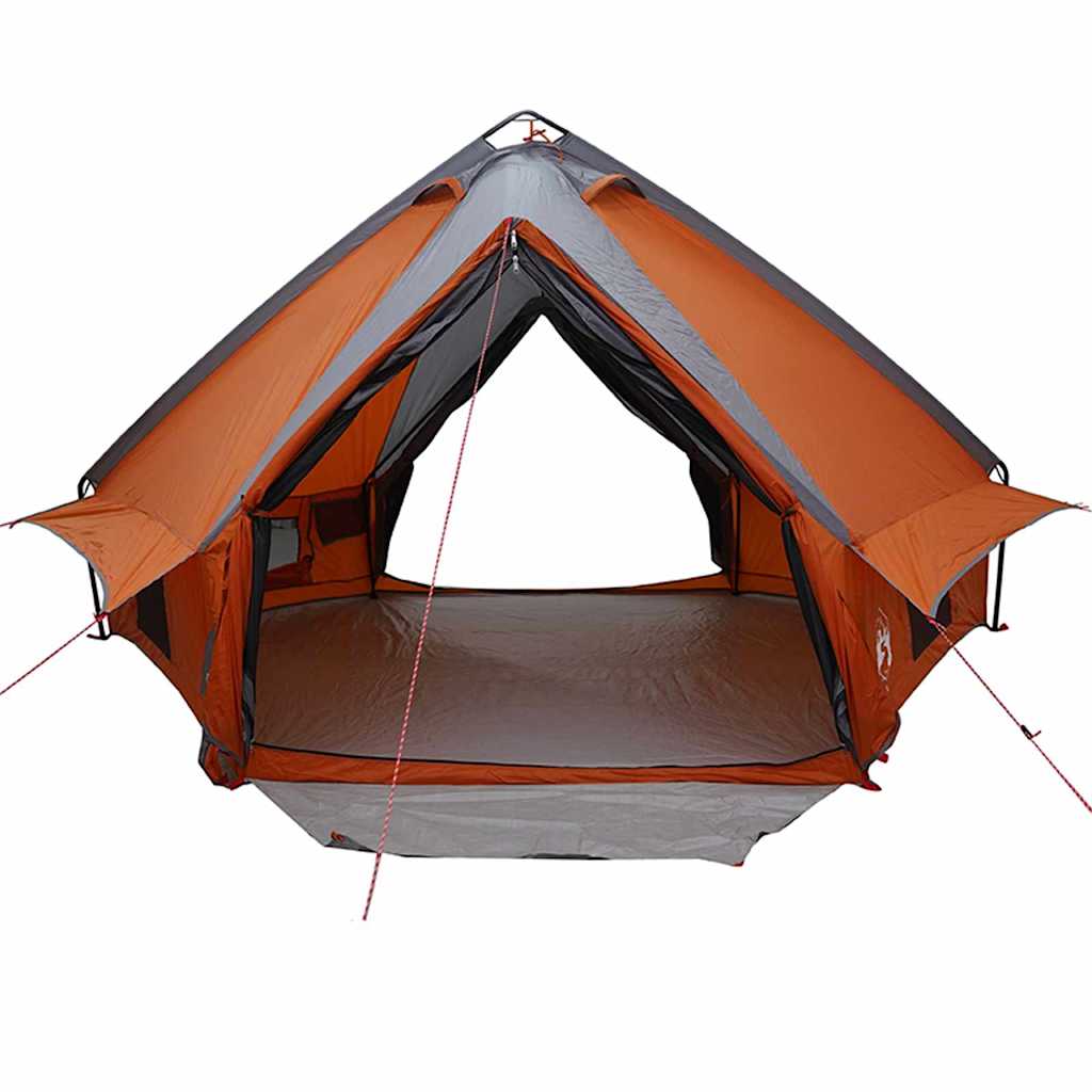 vidaXL Namiot tipi dla 6 osób Szary i pomarańczowy 431 x 366 x 185 cm