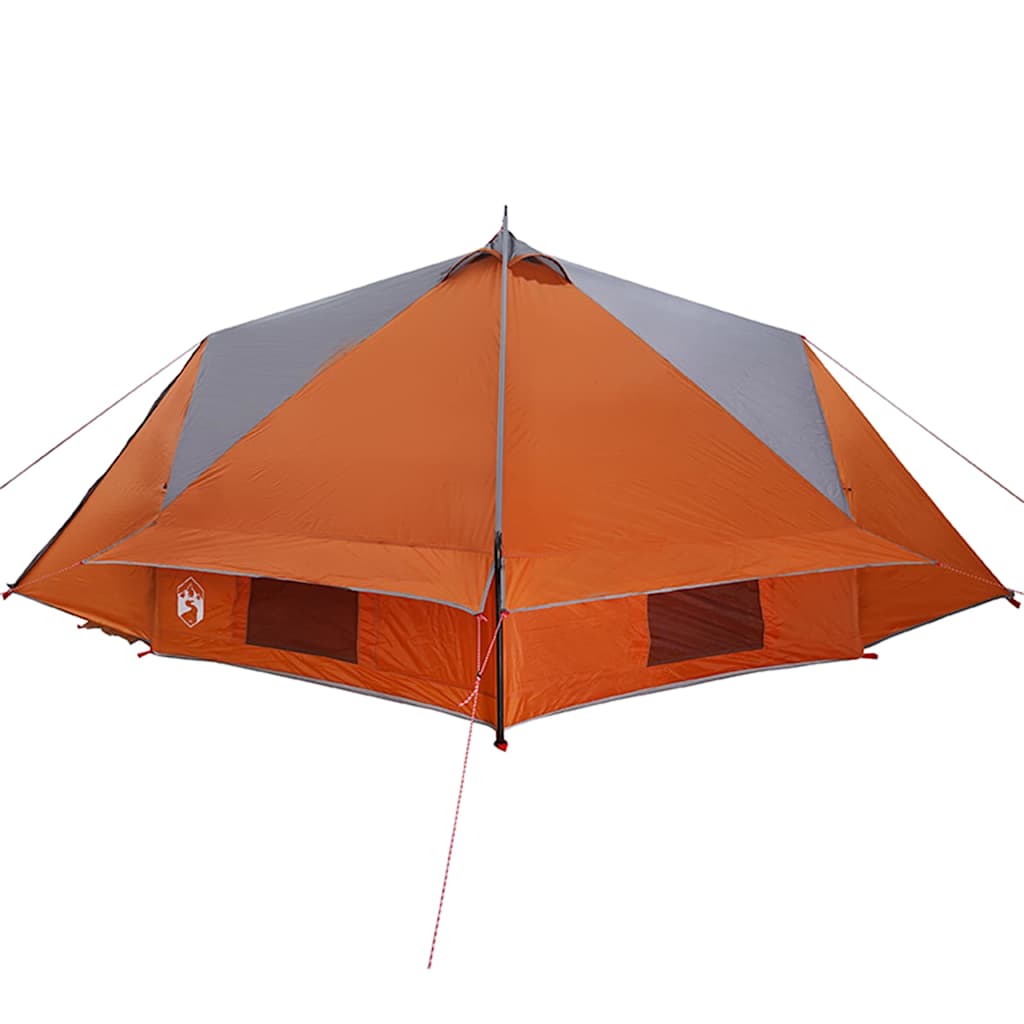 vidaXL Namiot tipi dla 6 osób Szary i pomarańczowy 431 x 366 x 185 cm