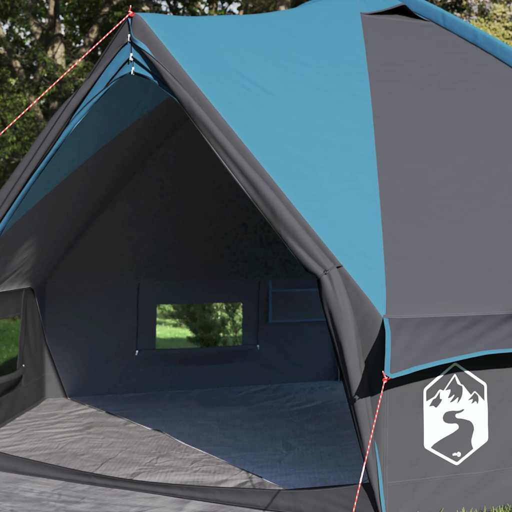 vidaXL Namiot Teepee dla 4 osób Niebieski i szary 388 x 320 x 169 cm