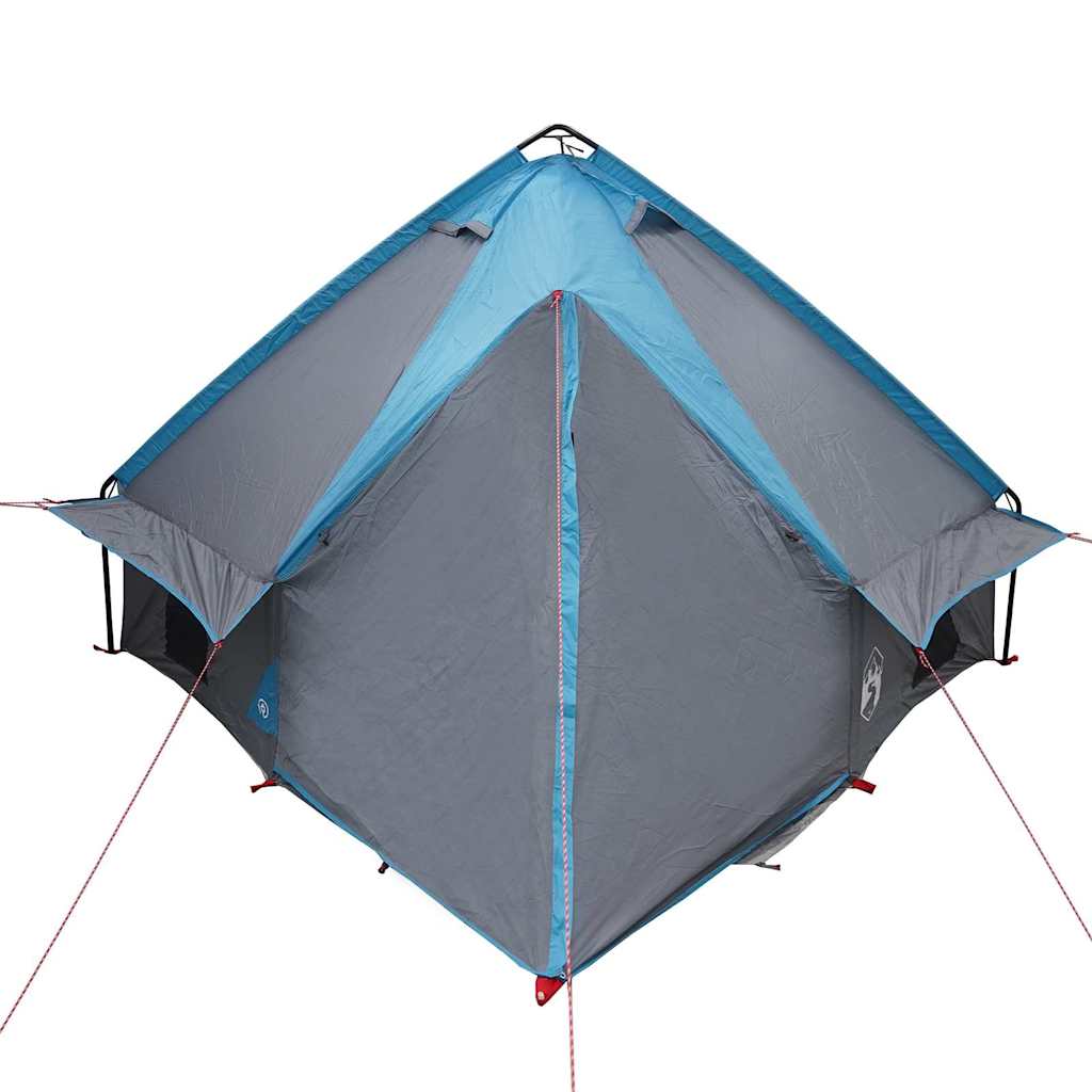 vidaXL Namiot Teepee dla 4 osób Niebieski i szary 388 x 320 x 169 cm