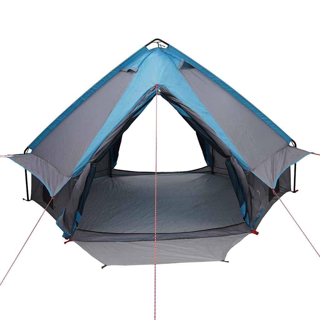 vidaXL Namiot Teepee dla 4 osób Niebieski i szary 388 x 320 x 169 cm