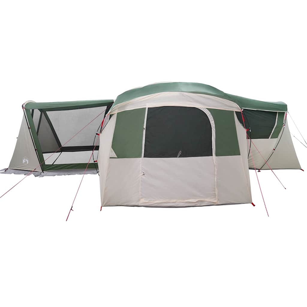 vidaXL Namiot rodzinny 20-osobowy Zielony i Biały 745 x 700 x 217 cm