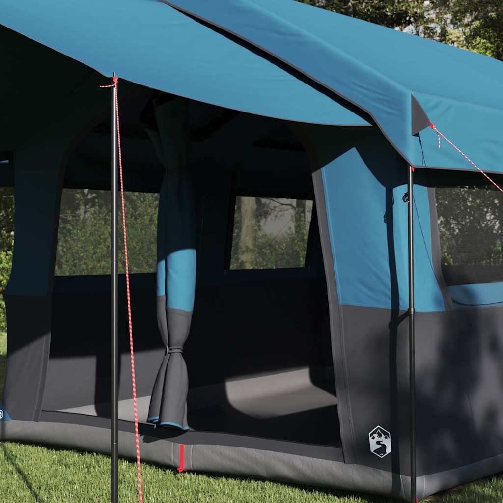 vidaXL Namiot rodzinny dla 4 osób Niebieski i szary 324 x 255 x 230 cm