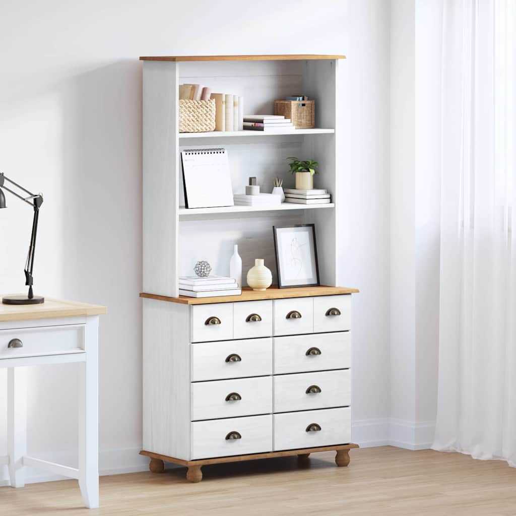 vidaXL Klatka ASKIM Biały 91 x 40 x 184 cm Lite drewno sosnowe