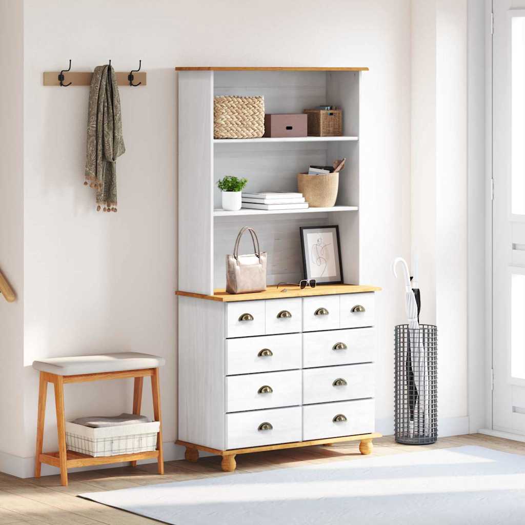 vidaXL Klatka ASKIM Biały 91 x 40 x 184 cm Lite drewno sosnowe