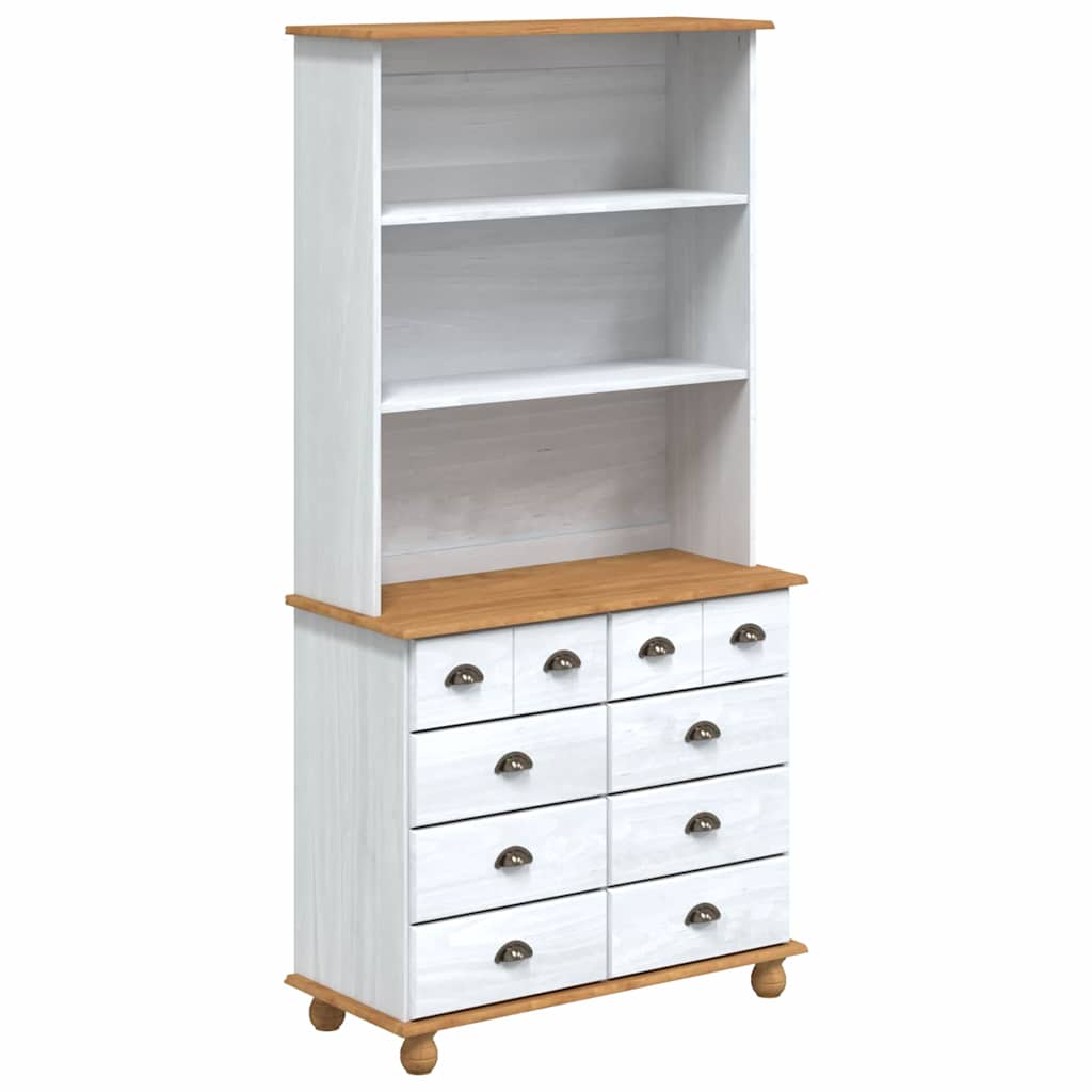 vidaXL Klatka ASKIM Biały 91 x 40 x 184 cm Lite drewno sosnowe