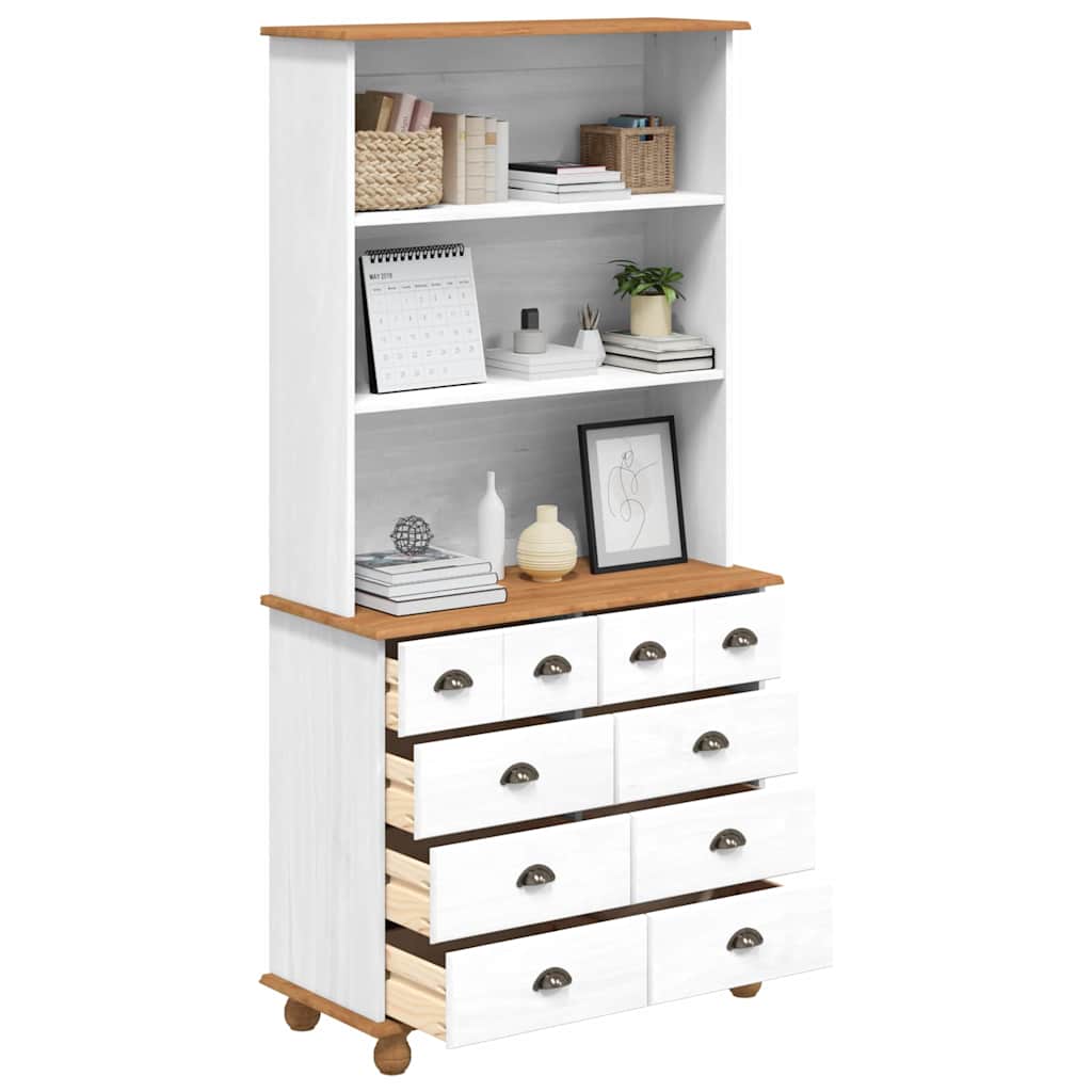 vidaXL Klatka ASKIM Biały 91 x 40 x 184 cm Lite drewno sosnowe