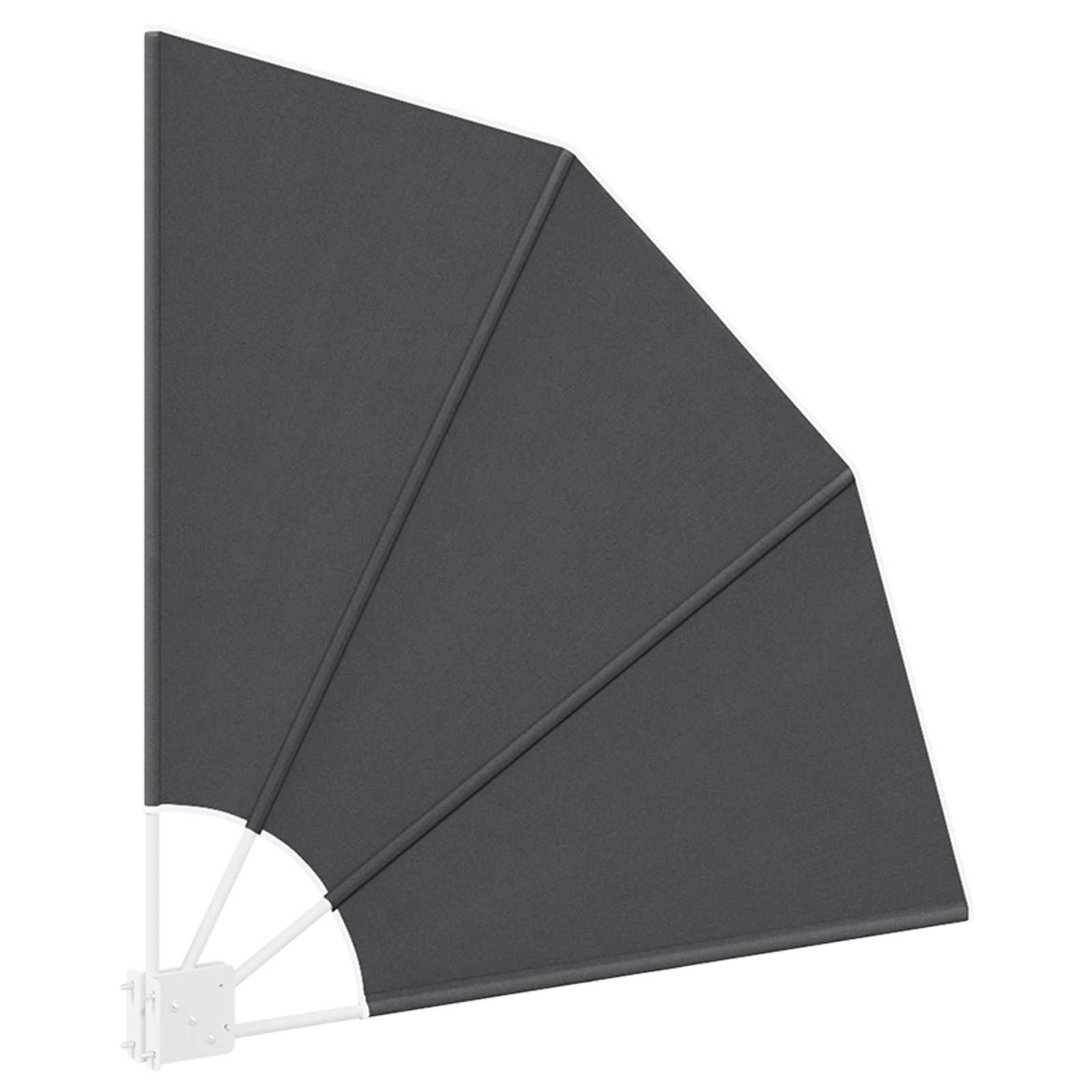 vidaXL Ekran Prywatności Balkonowej 115 x 115 cm Poliester antracytowy