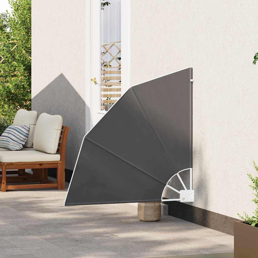 vidaXL Ekran Prywatności Balkonowej 115 x 115 cm Poliester Czarny