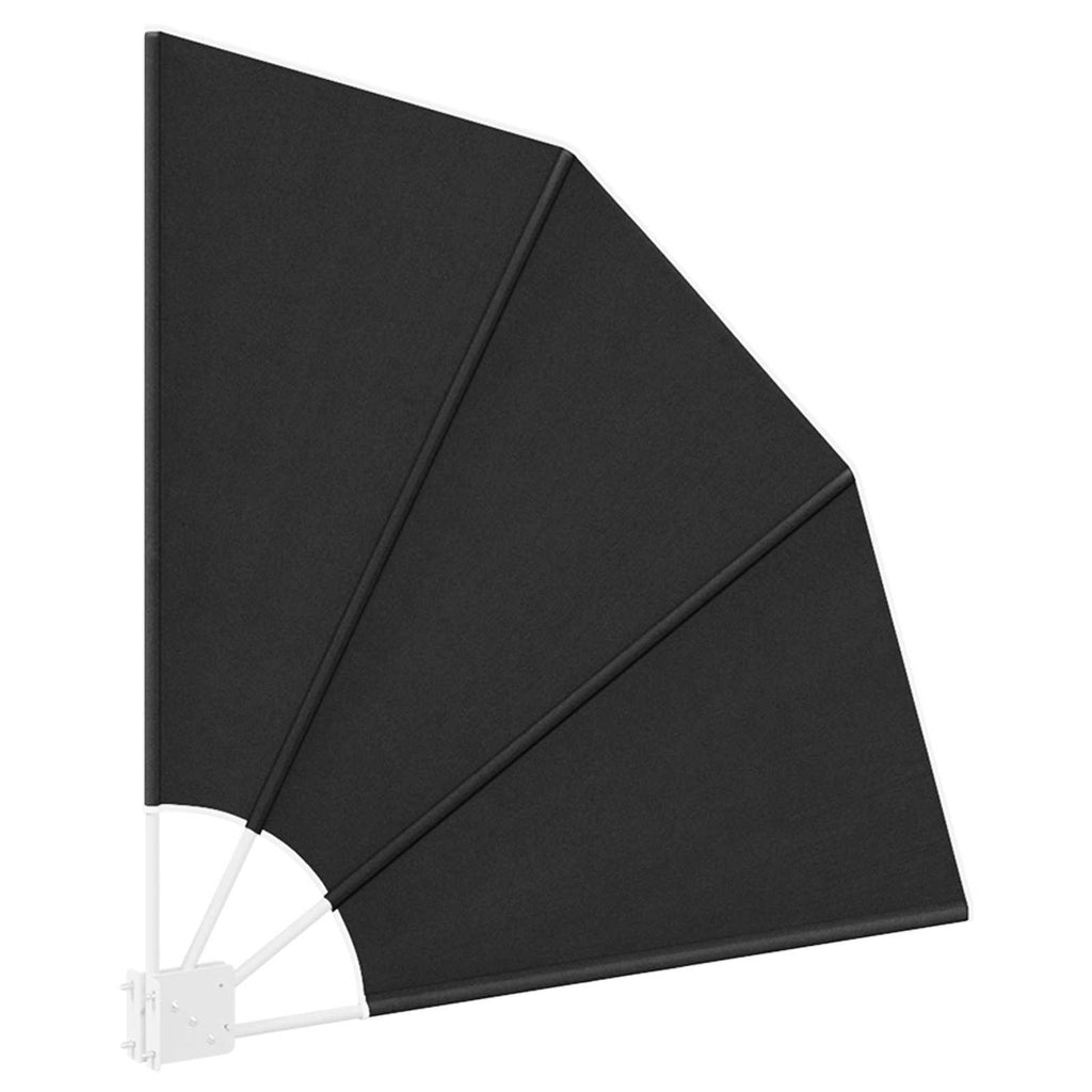 vidaXL Ekran Prywatności Balkonowej 115 x 115 cm Poliester Czarny