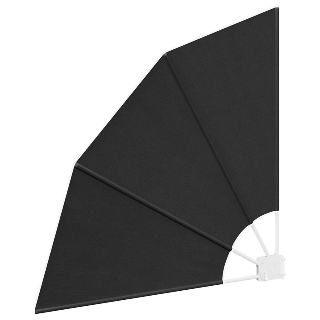 vidaXL Ekran Prywatności Balkonowej 115 x 115 cm Poliester Czarny