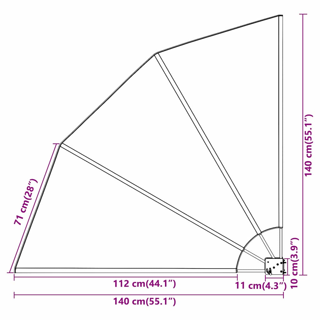vidaXL Ekran Prywatności Balkonowej 140 x 140 cm Poliester Beżowy