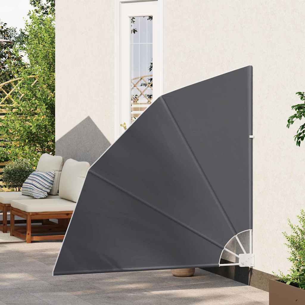 vidaXL Ekran Prywatności Balkonowej 140 x 140 cm Poliester Czarny