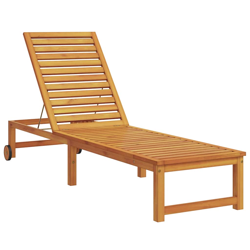 vidaXL Leżak 3 pcs Brązowy Lite Drewno Akacji