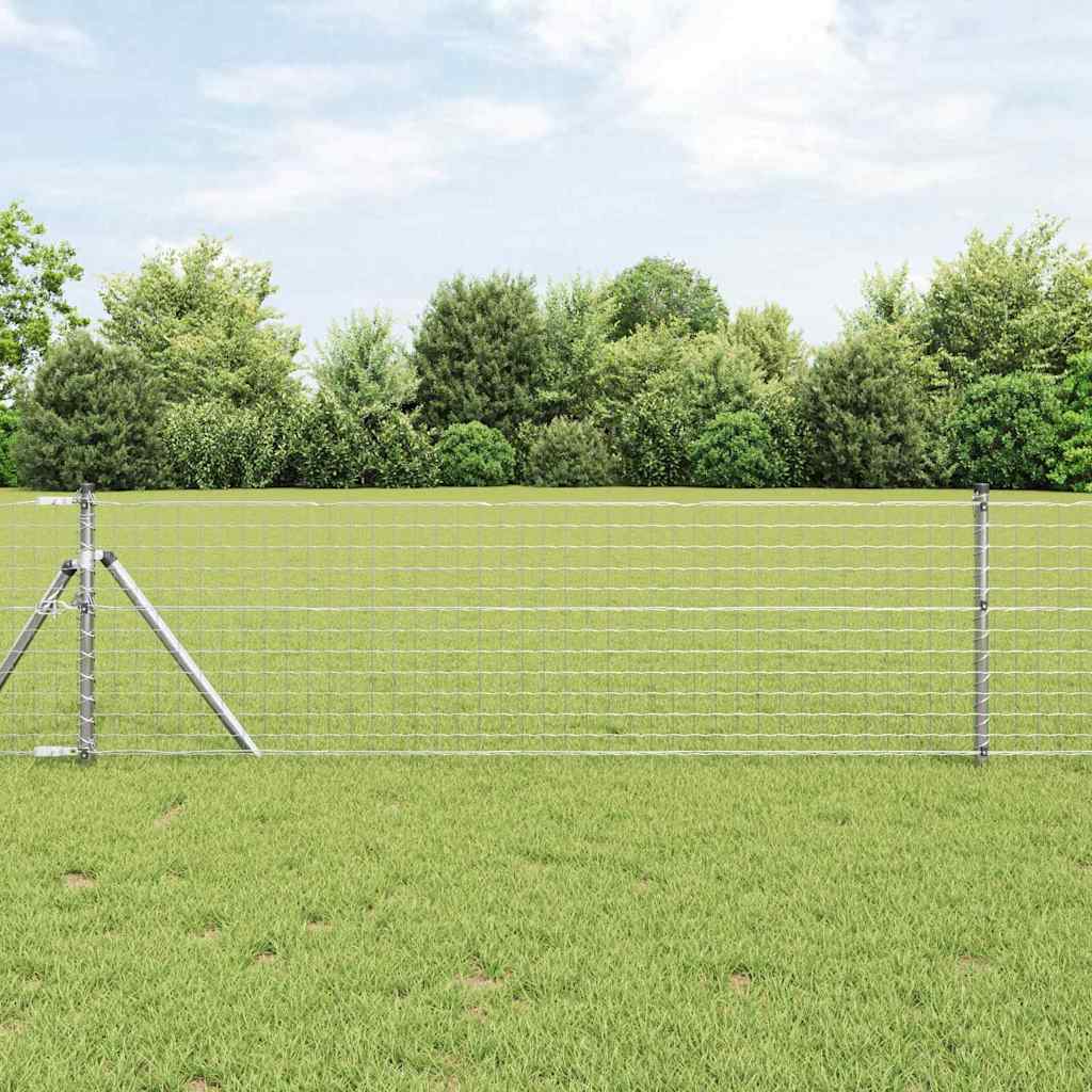 vidaXL Ogrodzenie Euro 0,8 x 25 m Żelazo pokryte PVC