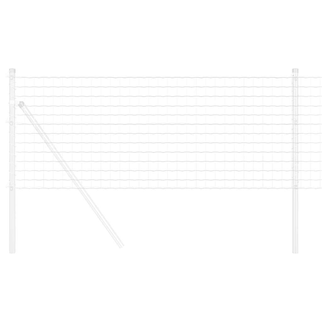 vidaXL Ogrodzenie Euro 0,8 x 25 m Żelazo pokryte PVC