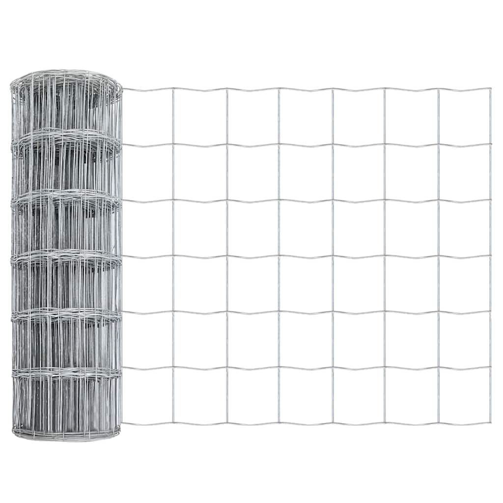 vidaXL Ogrodzenie Euro 0,6 x 50 m Żelazo pokryte PVC