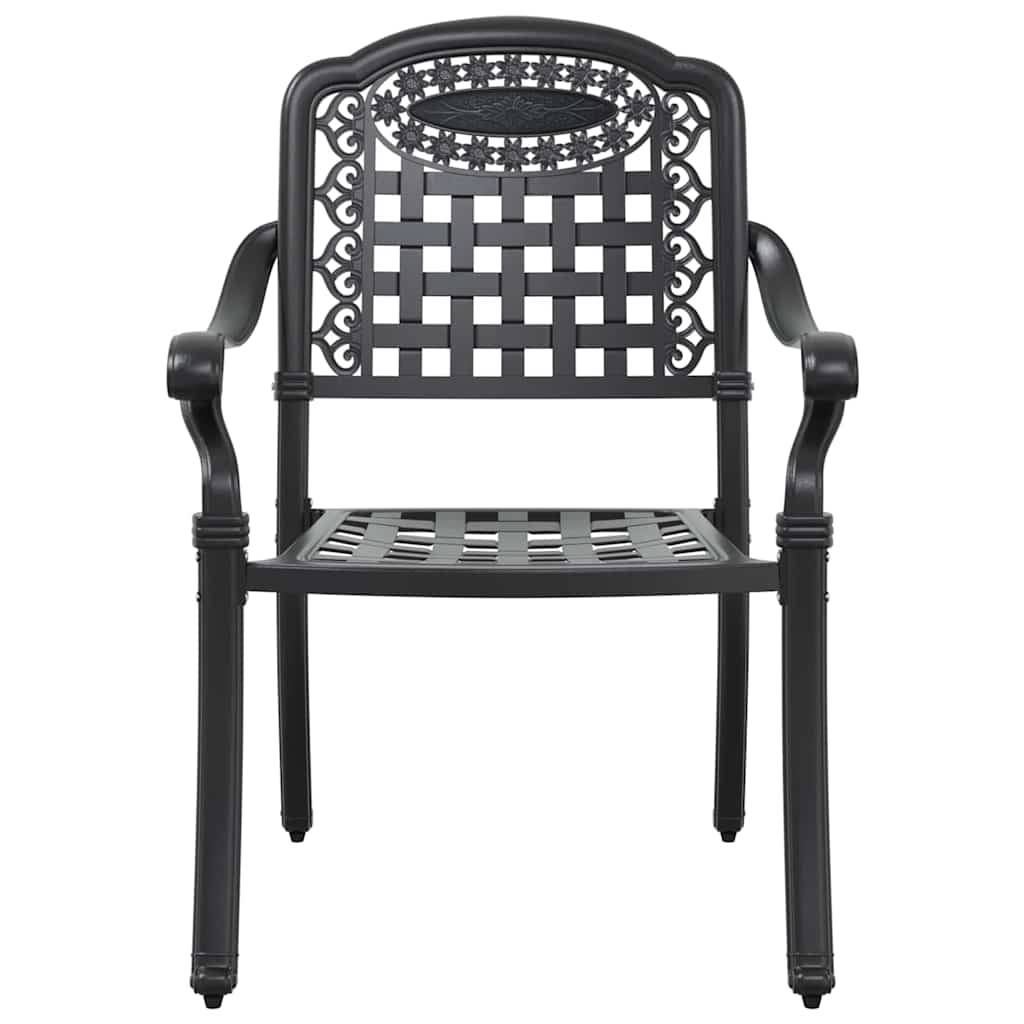 vidaXL Zestaw do jadalni w ogrodzie 5 pcs Czarny Aluminium