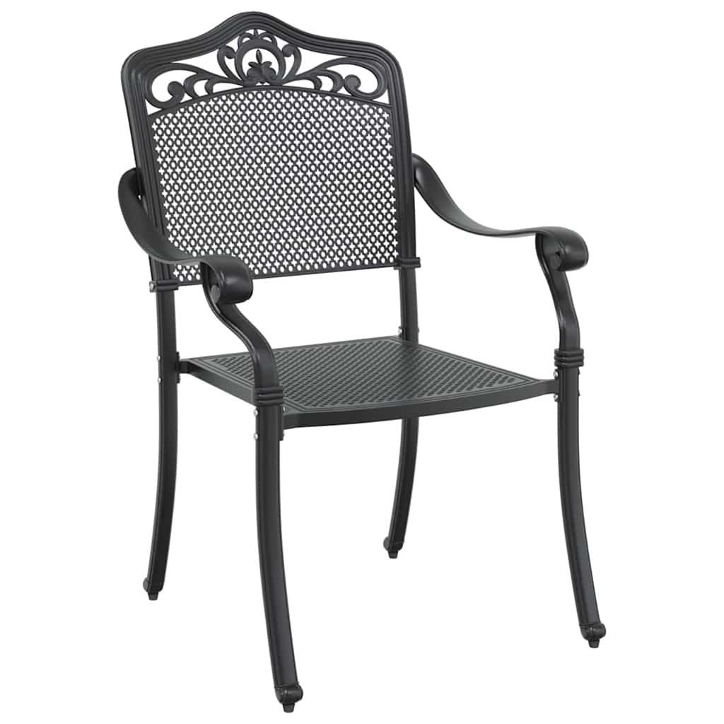 vidaXL Zestaw do jadalni w ogrodzie 7 pcs Czarny Aluminium