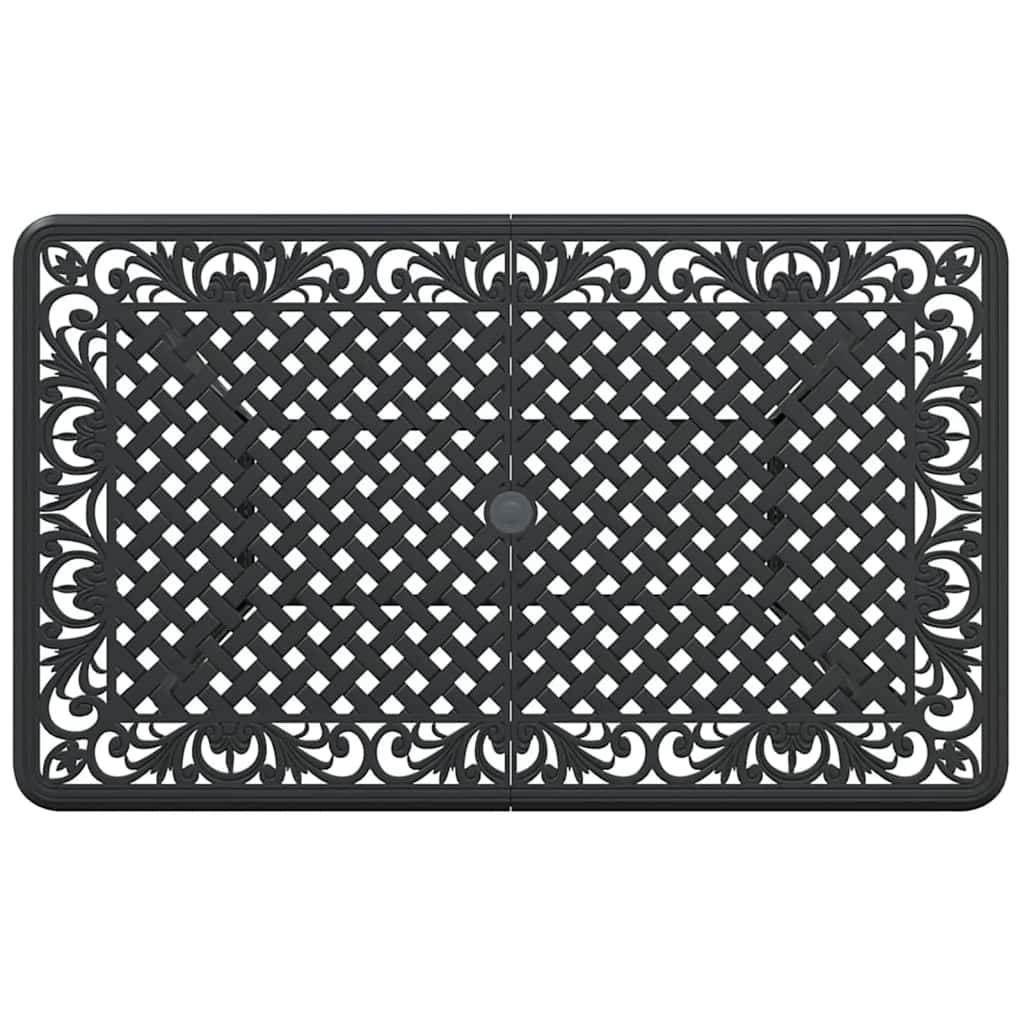 vidaXL Zestaw do jadalni w ogrodzie 7 pcs Czarny Aluminium
