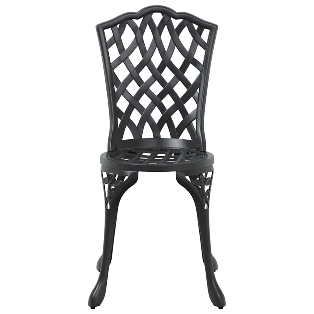 vidaXL Zestaw do jadalni w ogrodzie 7 pcs Czarny Aluminium